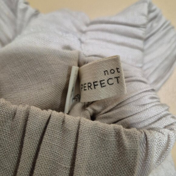 Not Perfect Linen Womens Skirt Size M Beige 100% Linen Midi Length Snap Front - Picture 5 of 8
